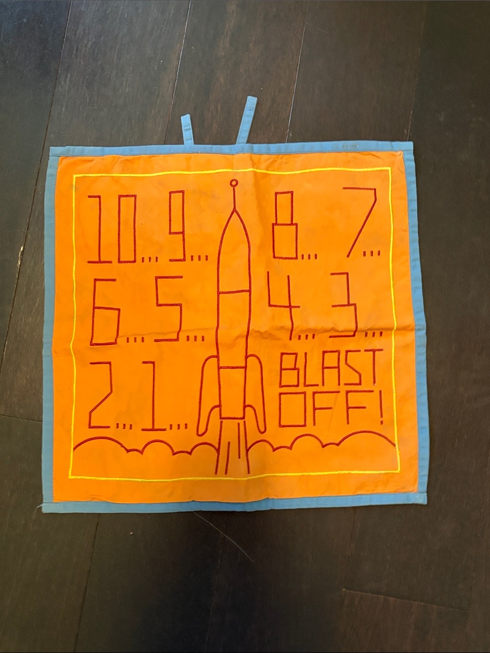 The Land of Nod space countdown rocket pillow sham cover